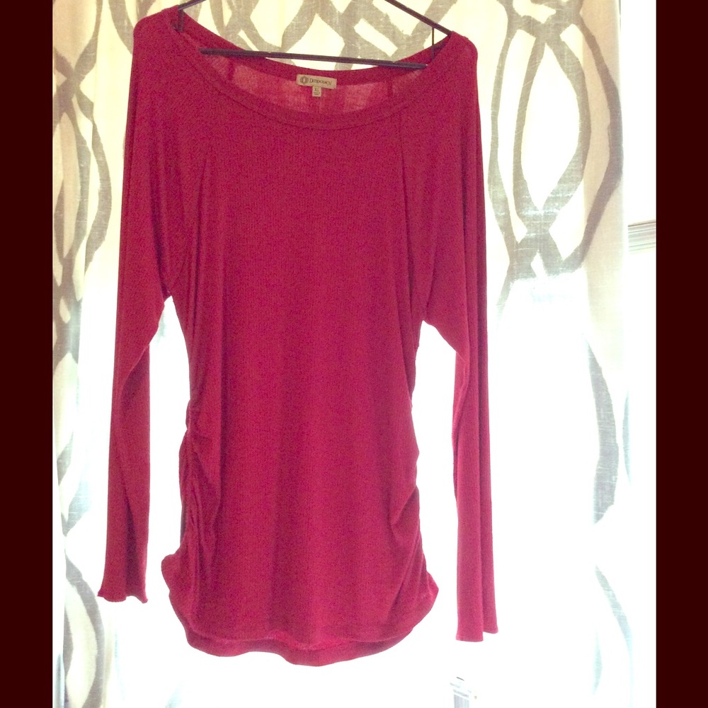 Red long sleeve Democracy shirt