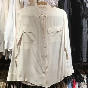 Equipment Silk Shirt Small Cream