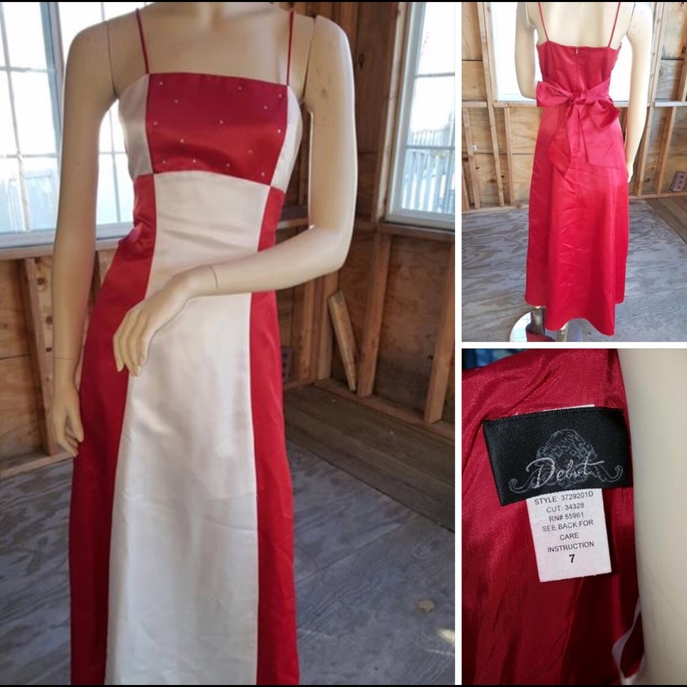 White and red checkered dress