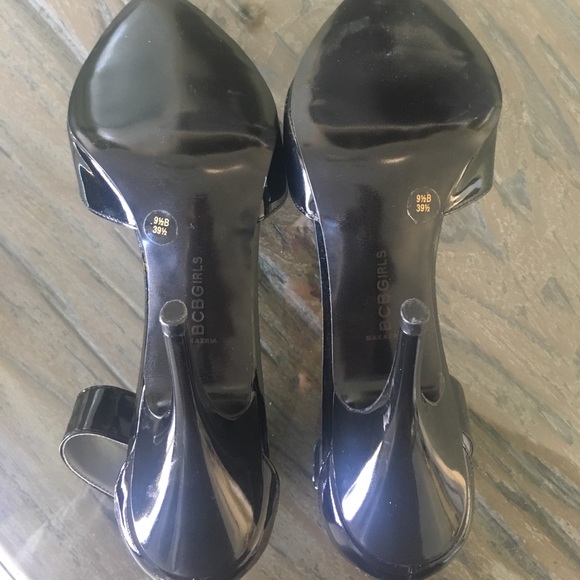 BCBG Black Patent Leather Heels Size 9.5 - Picture 5 of 5