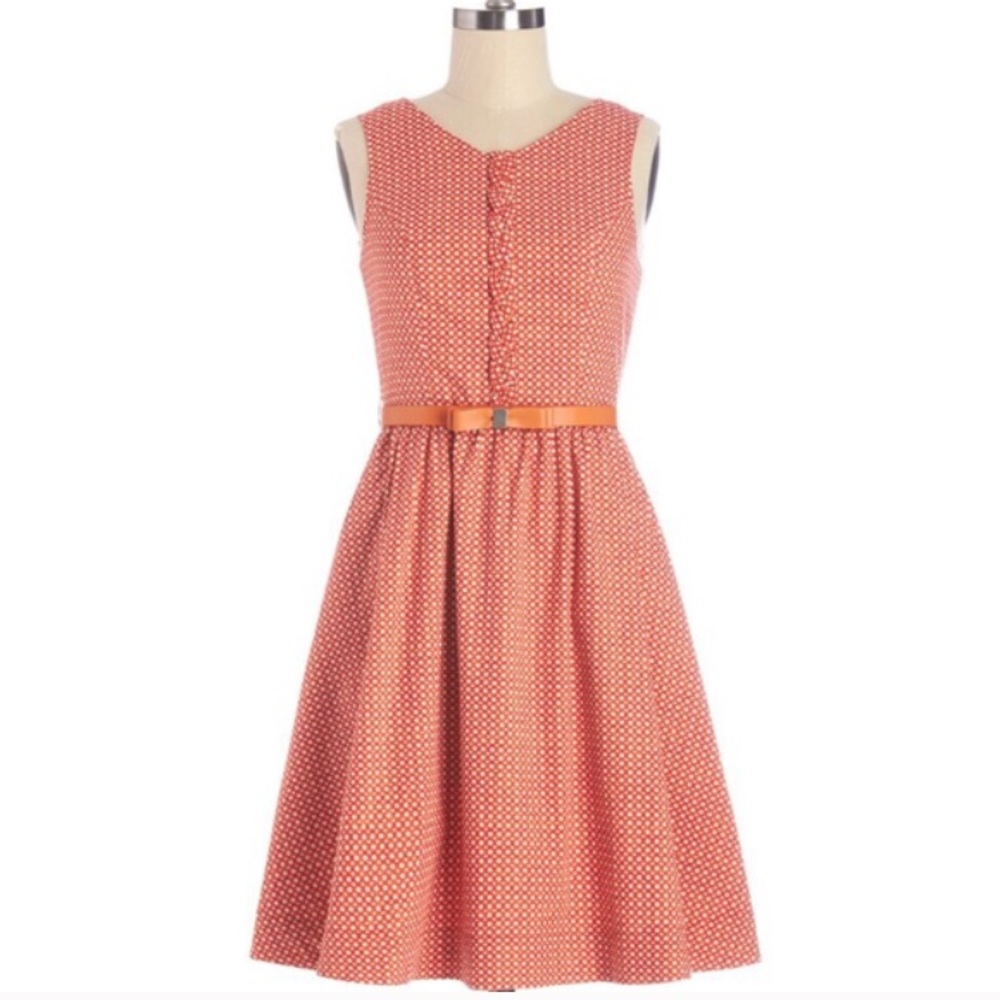 ModCloth Bubble Take Orange Dress Size 1X