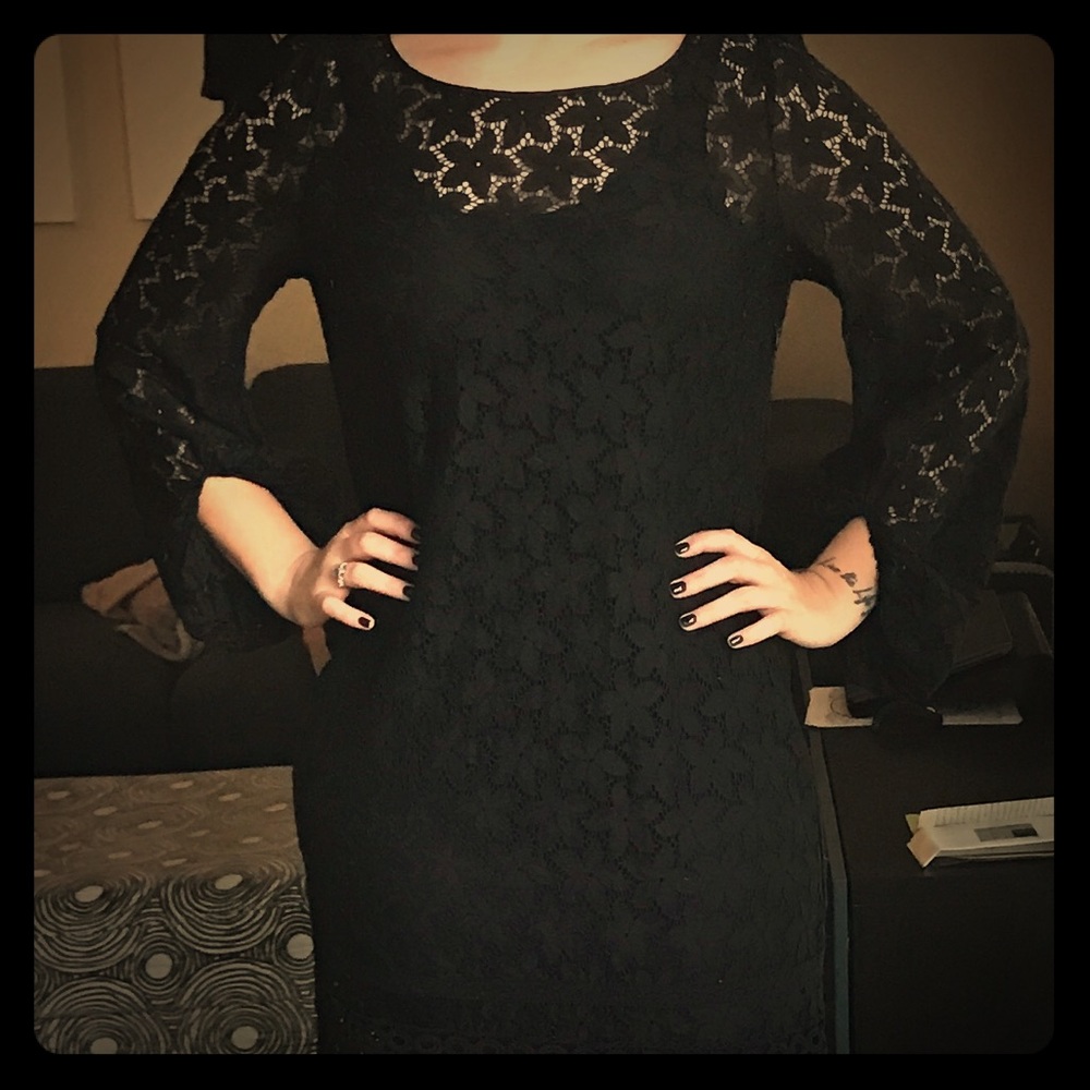 Laundry Bell Sleeve Eyelet Shift dress