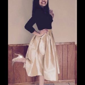 Long gold skirt