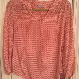 100% silk patterned blouse