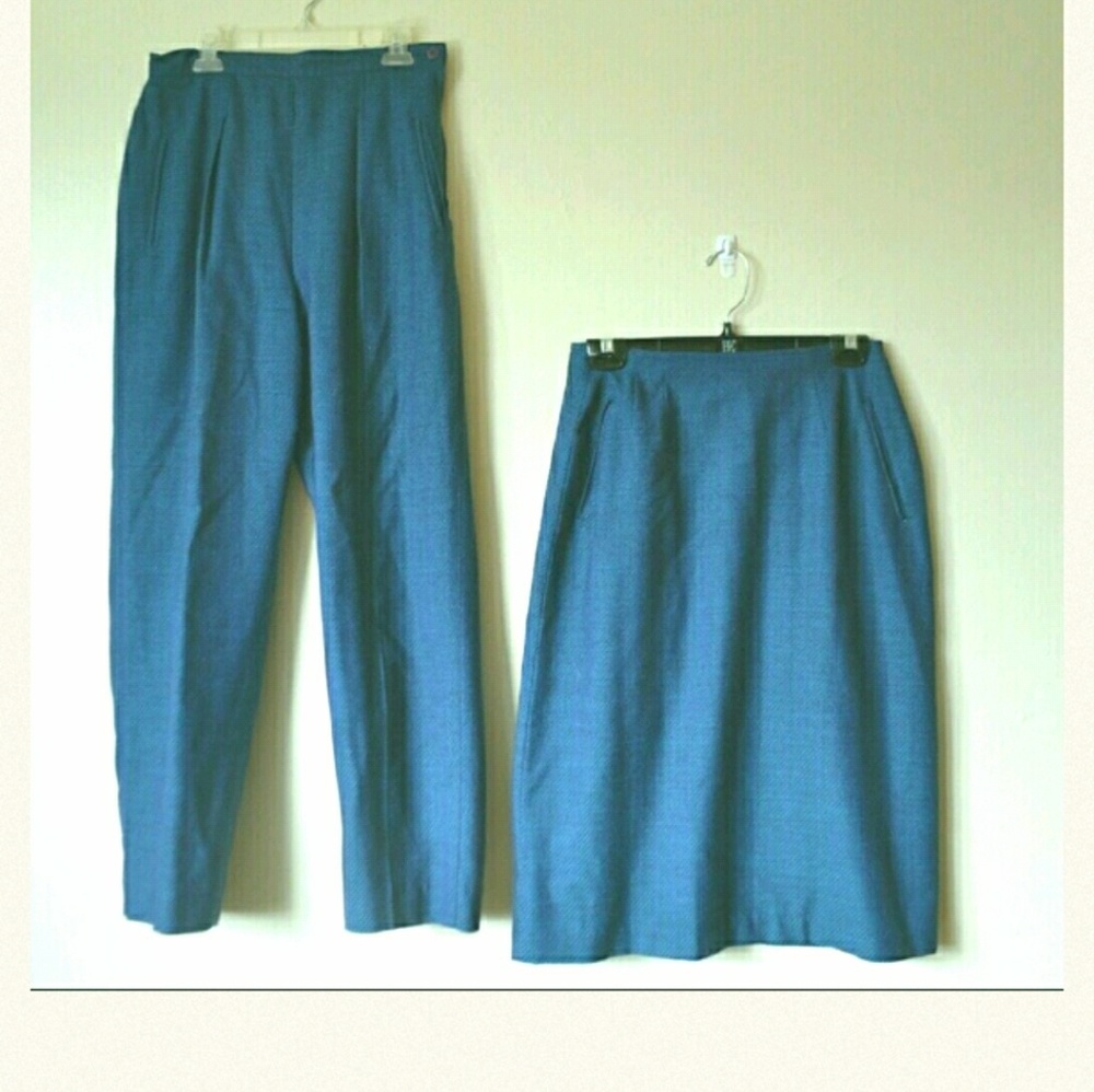 Paul Alexander Trio Set: Blouse, Slacks, & Skirt