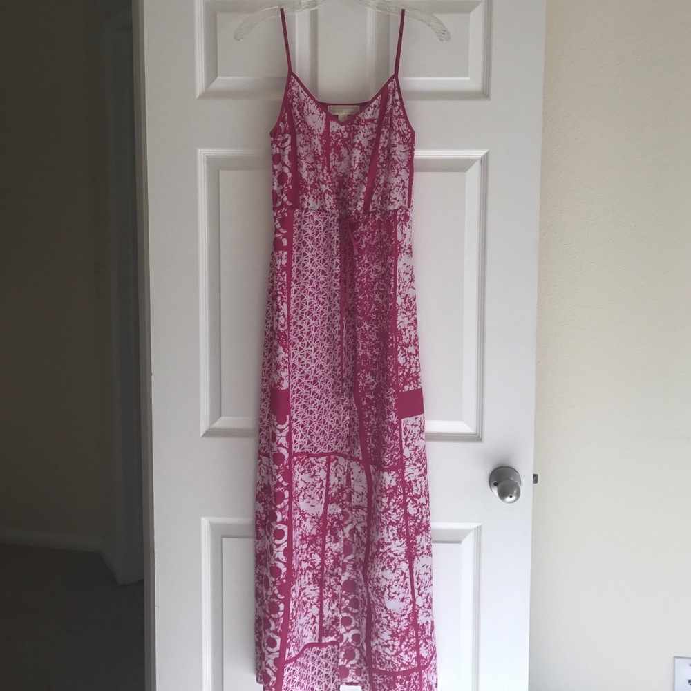 Michael Kors bright pink printed maxi