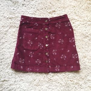 FREE PEOPLE corduroy mini skirt