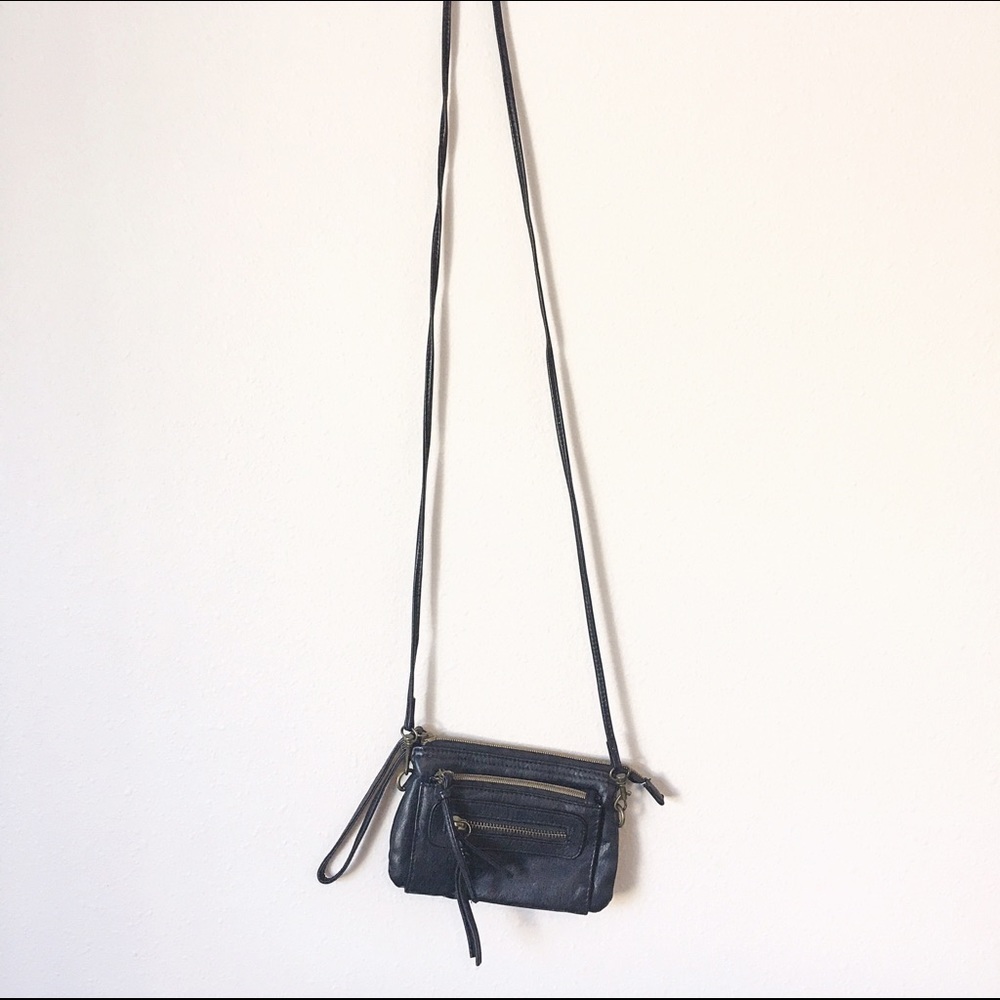 Faux Leather Cross-Body Purse