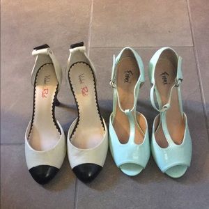 2 pairs of Vintage style heels