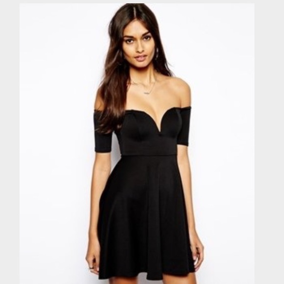 ASOS Dresses & Skirts - Oh My Love Scuba Off Shoulder Skater Dress