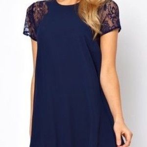 Love Shift Dress with Lace Insert
