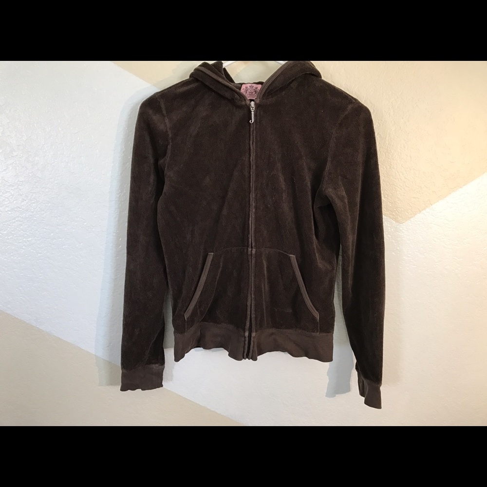 Juicy Couture Brown Velour Jacket Size M