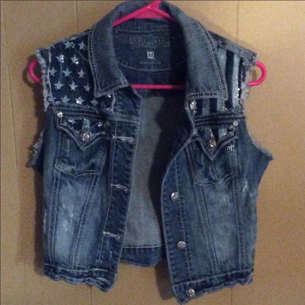 Miss Me jean vest
