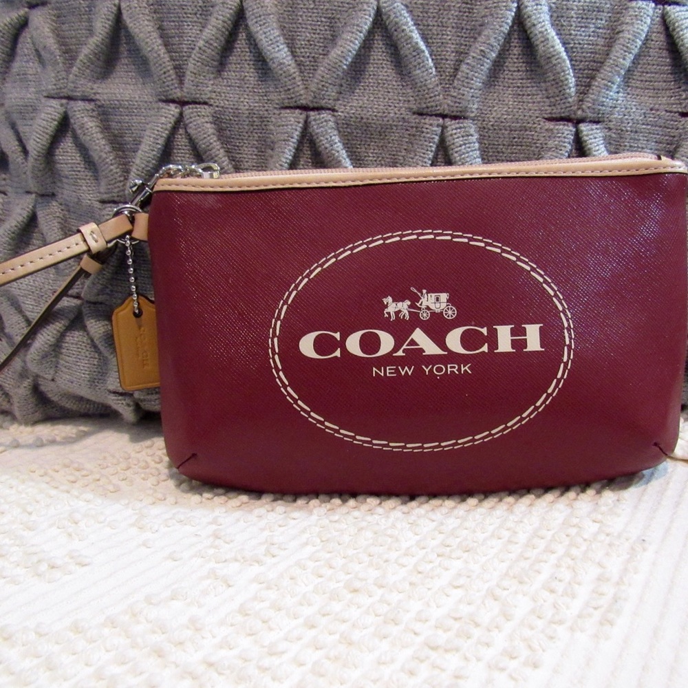 Coach Leather Medium Wristlet/Clutch