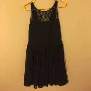 Black dress with lace accents size medium