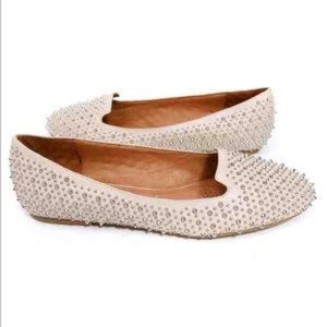 Nude Jeffrey Campbell spiked martini flats
