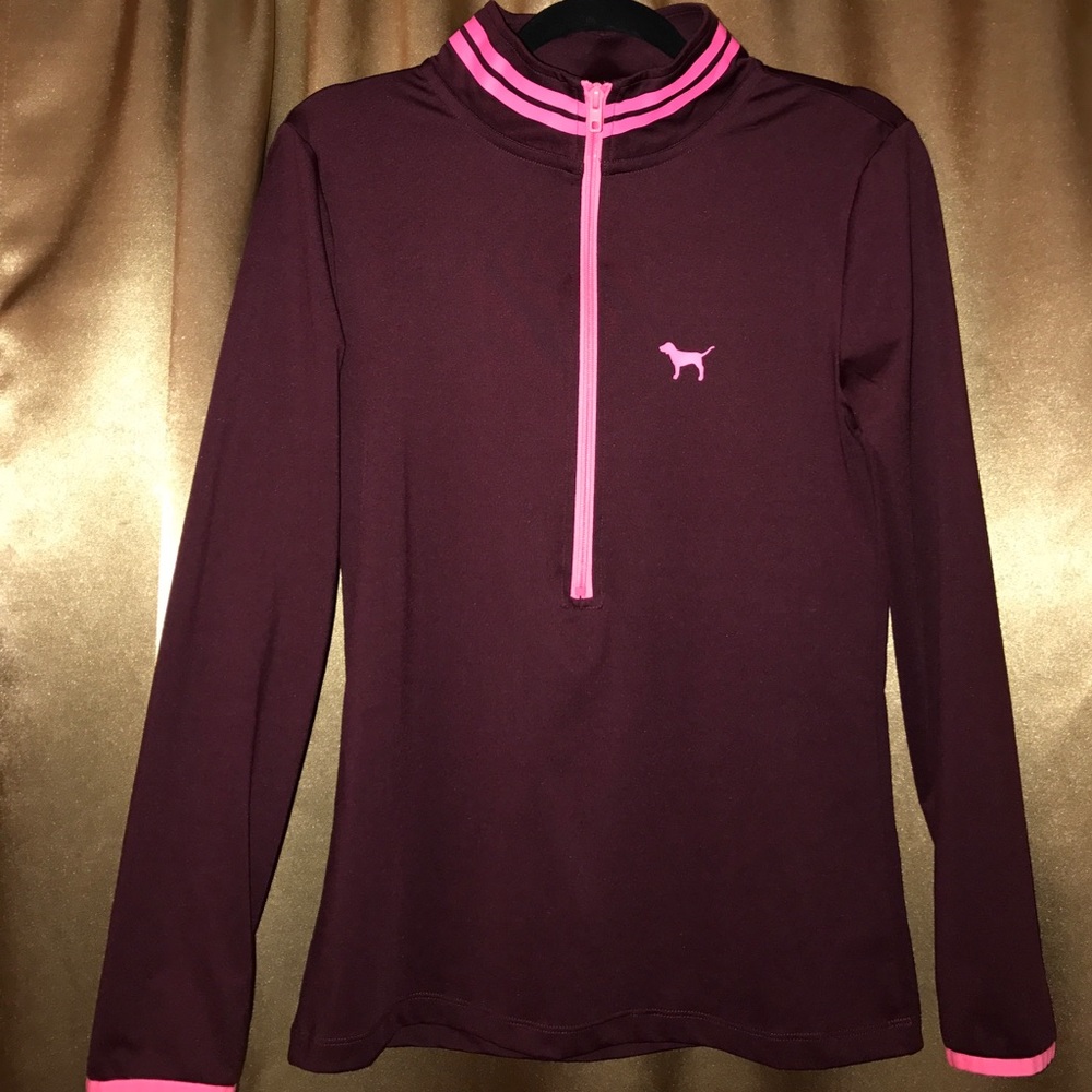 PINK maroon quarter zip
