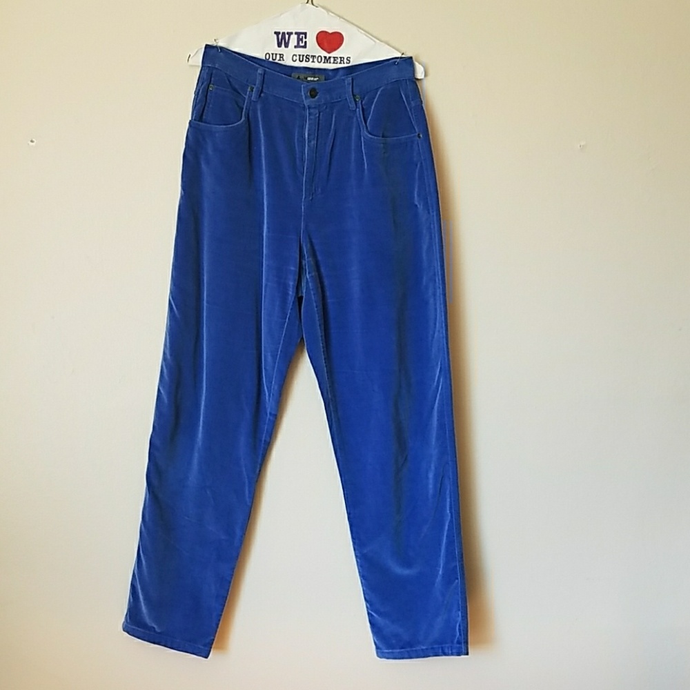 Liz Wear Velveteen Light Blue Pants