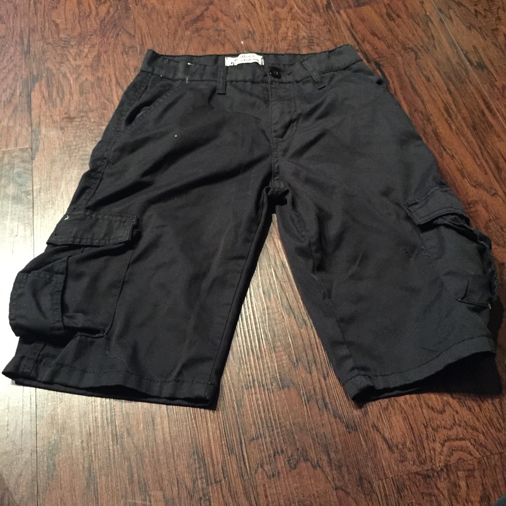 Black cargo shorts