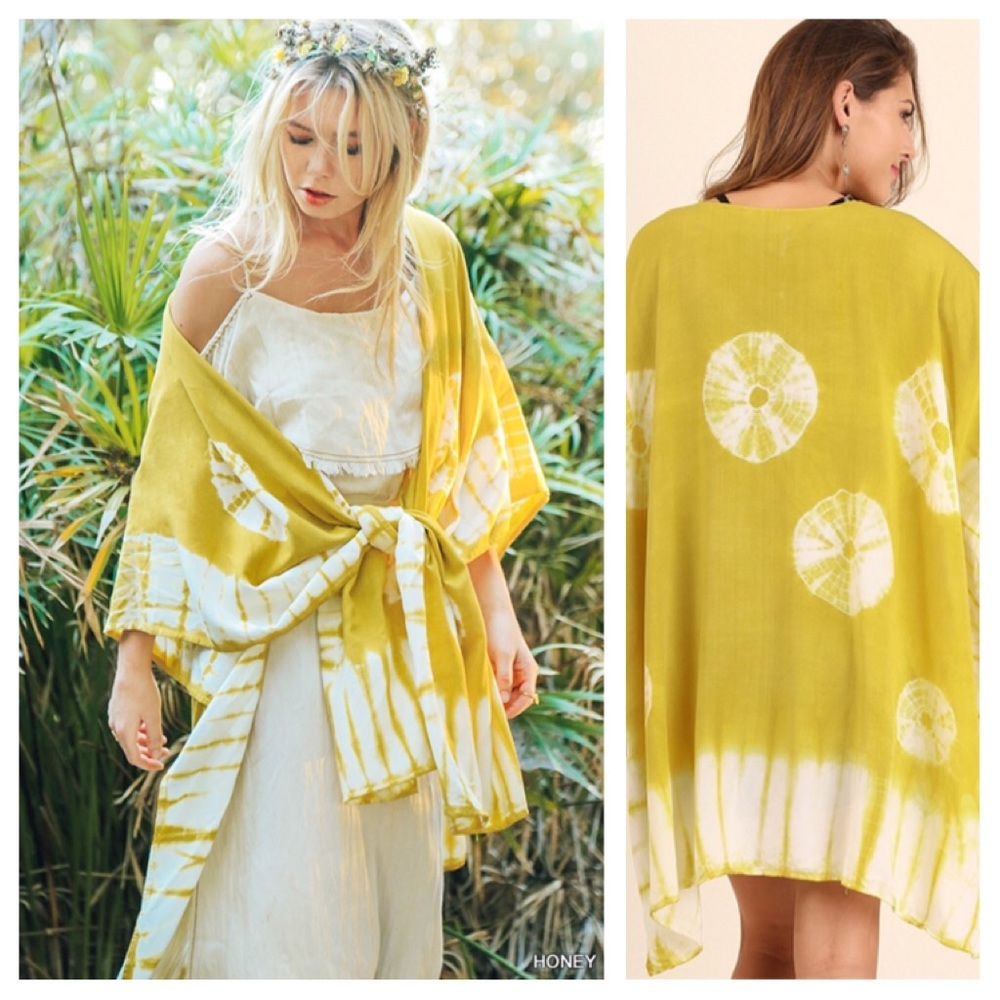 🆕Mustard Yellow / Honey Colored Kimono - Picture 5 of 8
