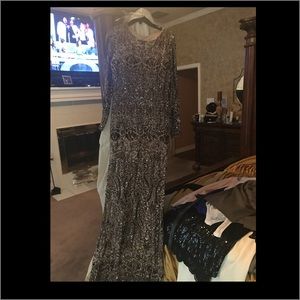 Sequined and beaded dress