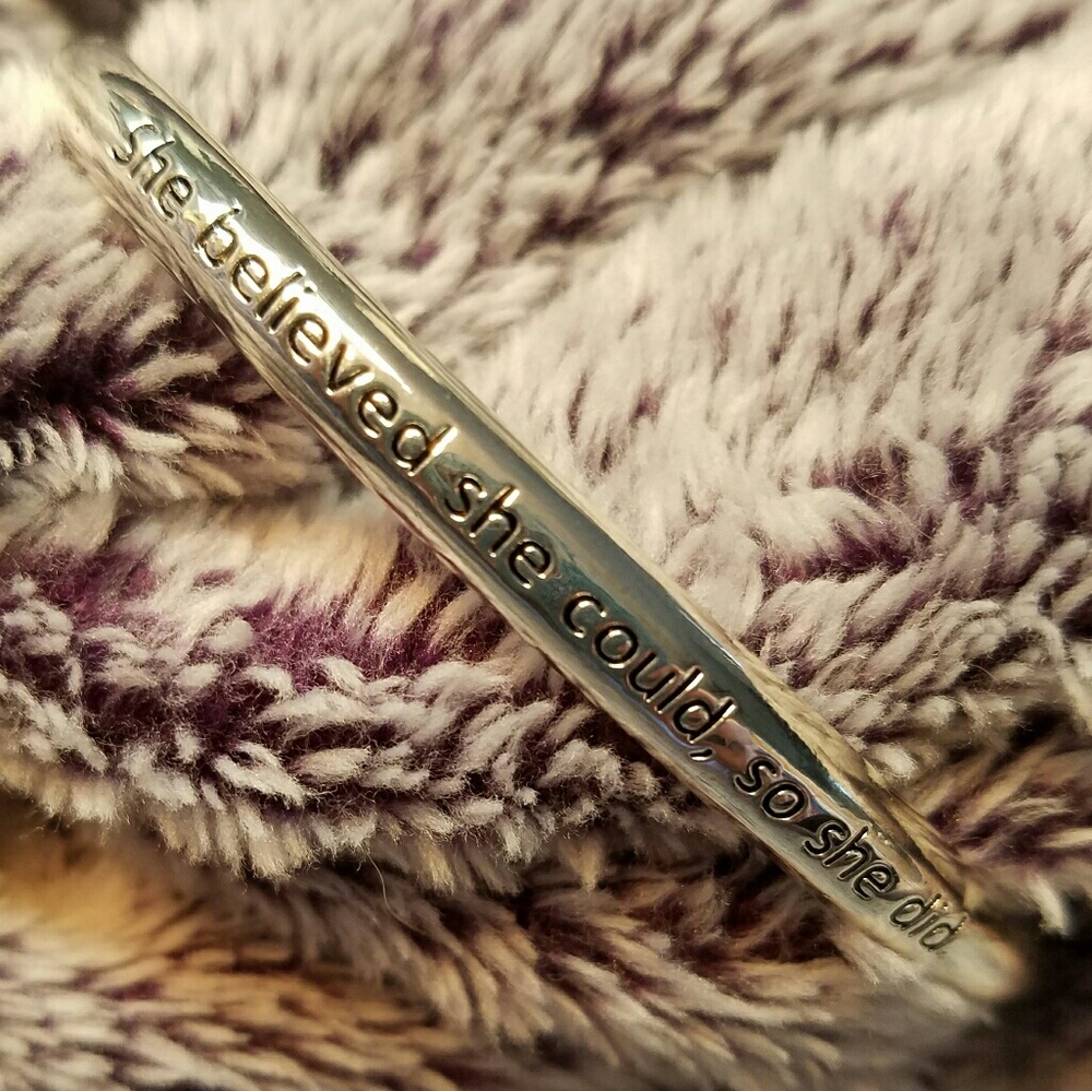 "She Believed She Could So She Did" Cuff Bracelet