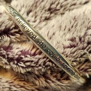 "She Believed She Could So She Did" Cuff Bracelet