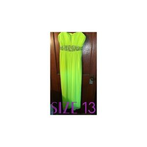 Lime green prom dress only worn once