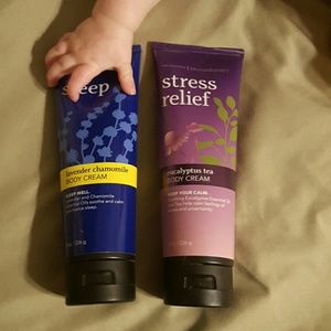 Two bath and body works aroma therapy lotions