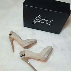 Badgley Mischka | sling back python pumps