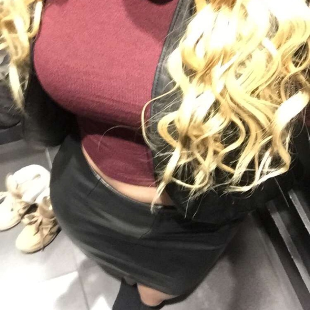 Dynamite black leather skirt