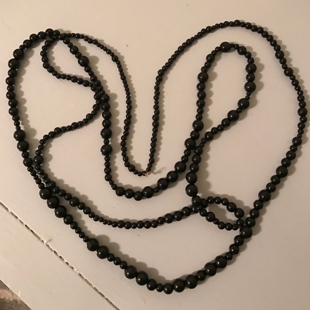 Black choker necklace. Double layer!