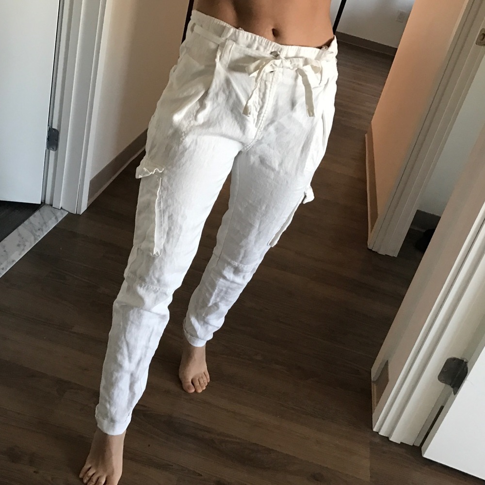 White Topshop Cargo Pants