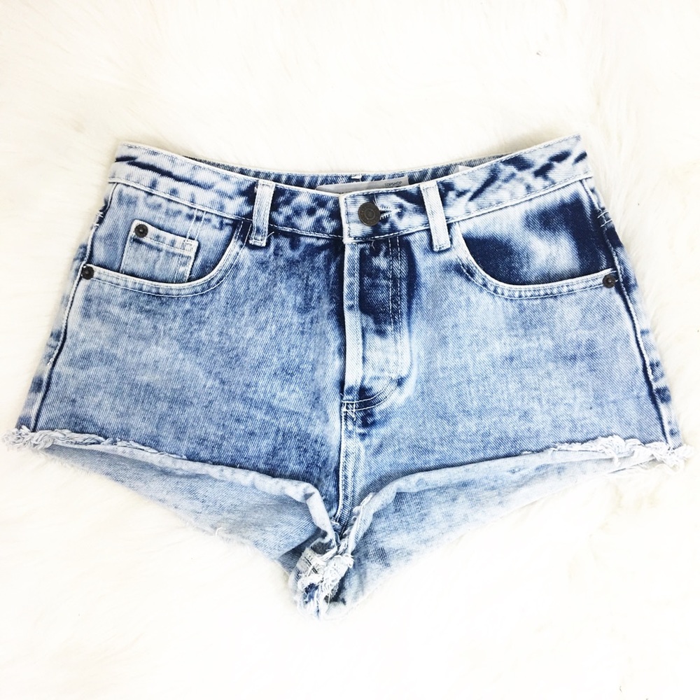 TopShop High Rise Moto Jean Shorts