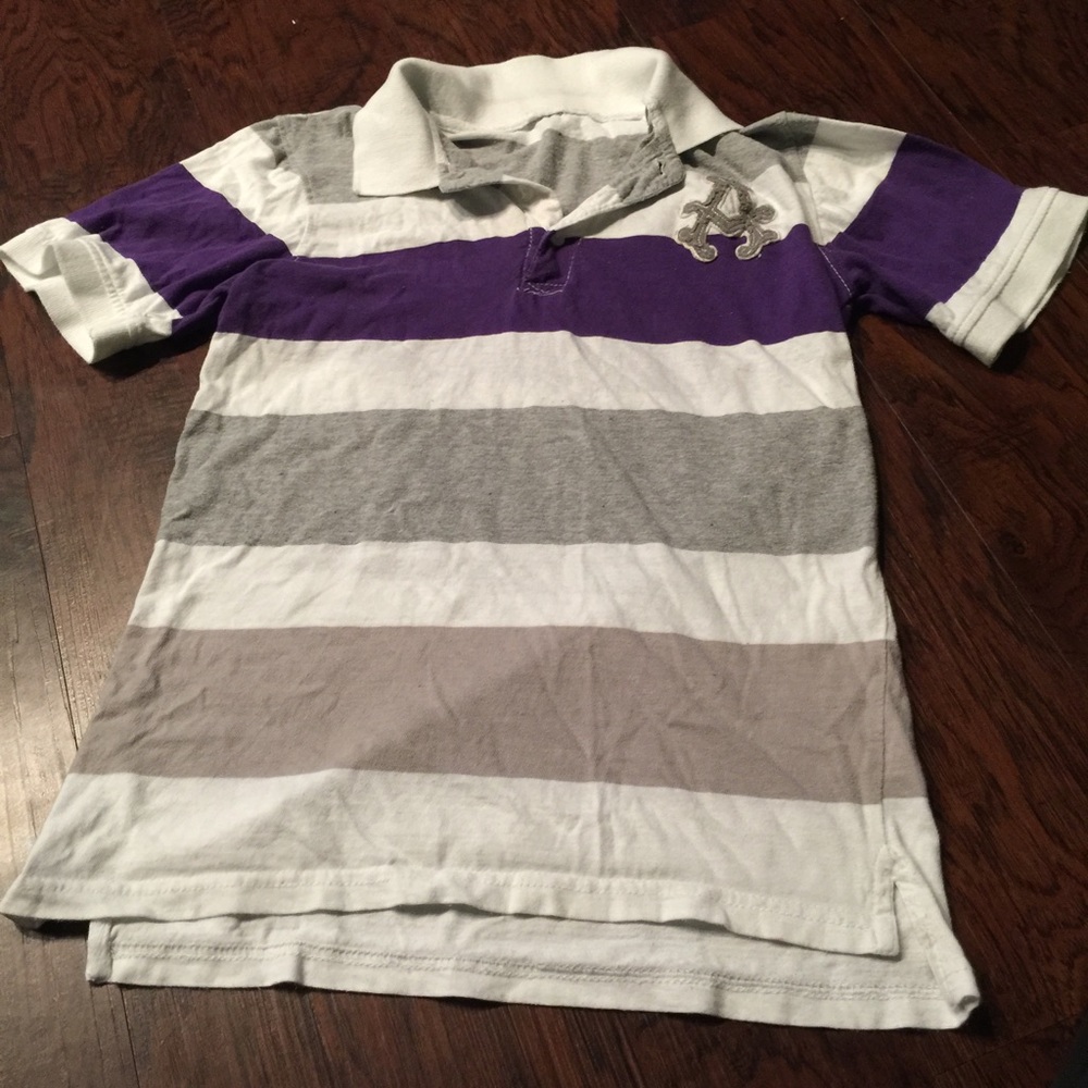 Striped polo named brand