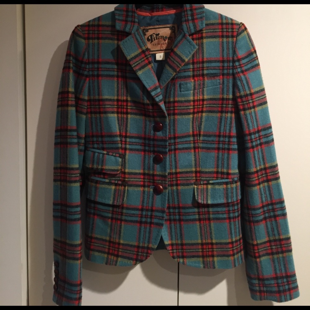 Plaid wool blazer