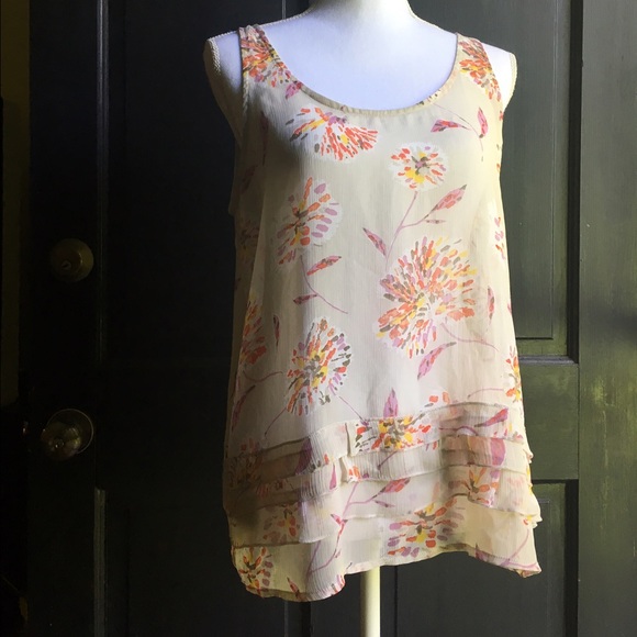 Old Navy Tops - Old Navy Sheer Floral Print Tank Medium