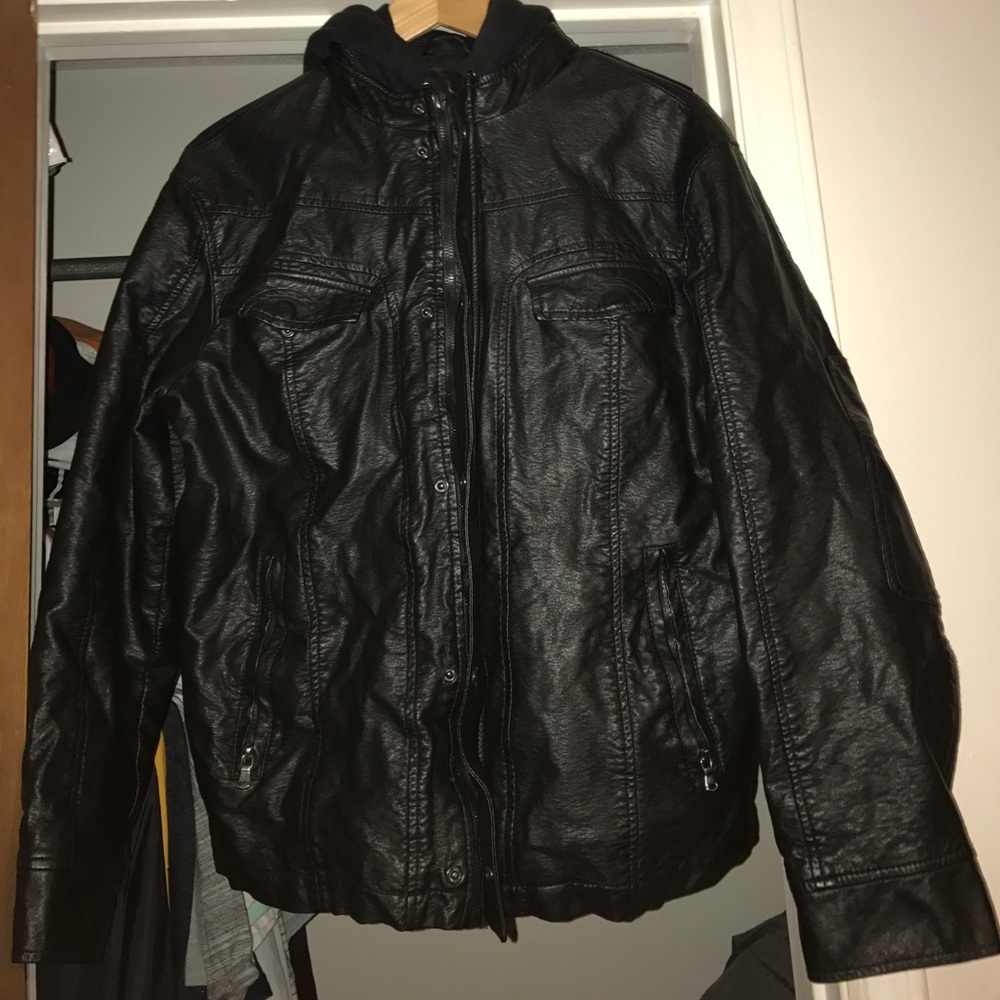 Leather Bomber Perry Ellis Jacket