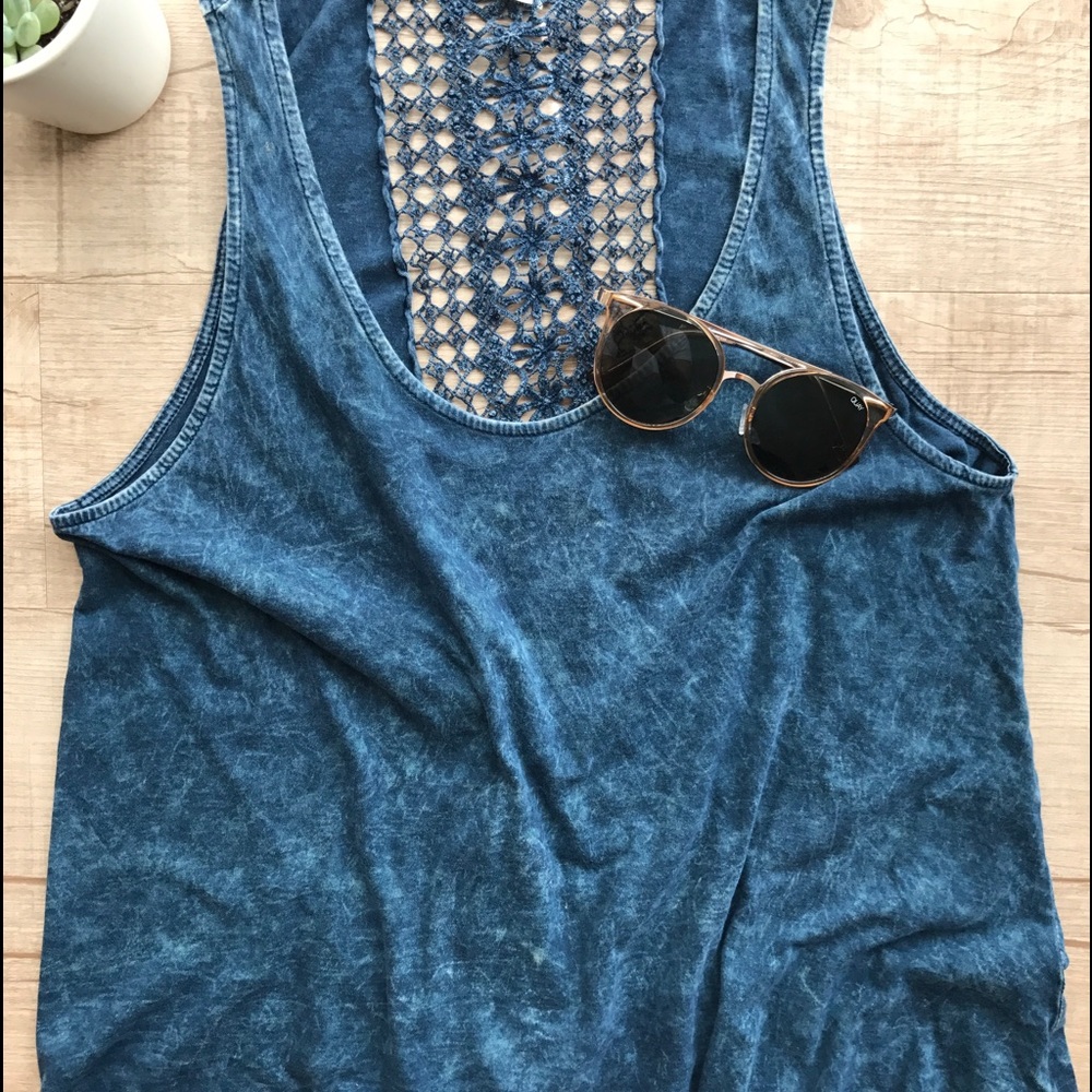Staring at Stars Crochet Back Tank