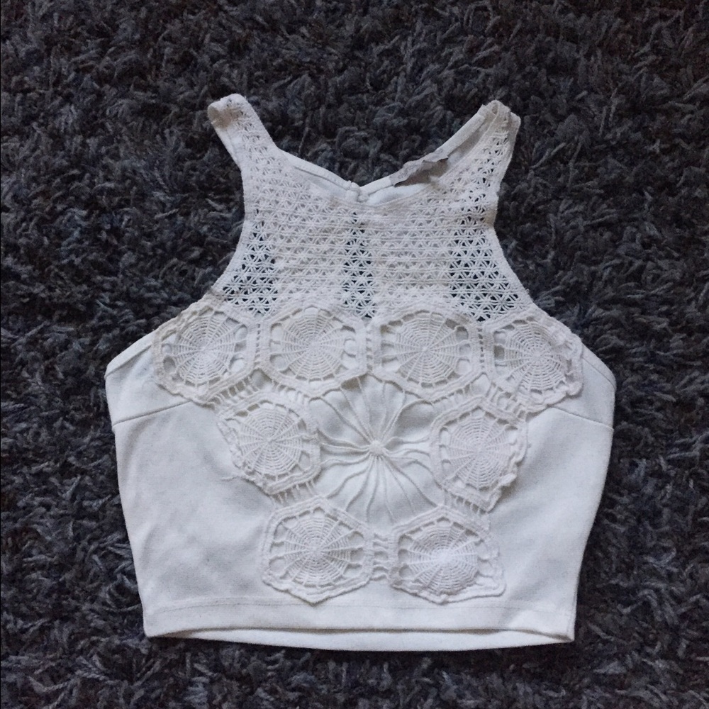 ❌❌SOLD❌❌ Crochet Halter Crop Top