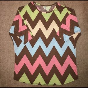 Color Me Fabulous Chevron Print Tunic