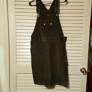 Corduroy overall dress - size 12 petite