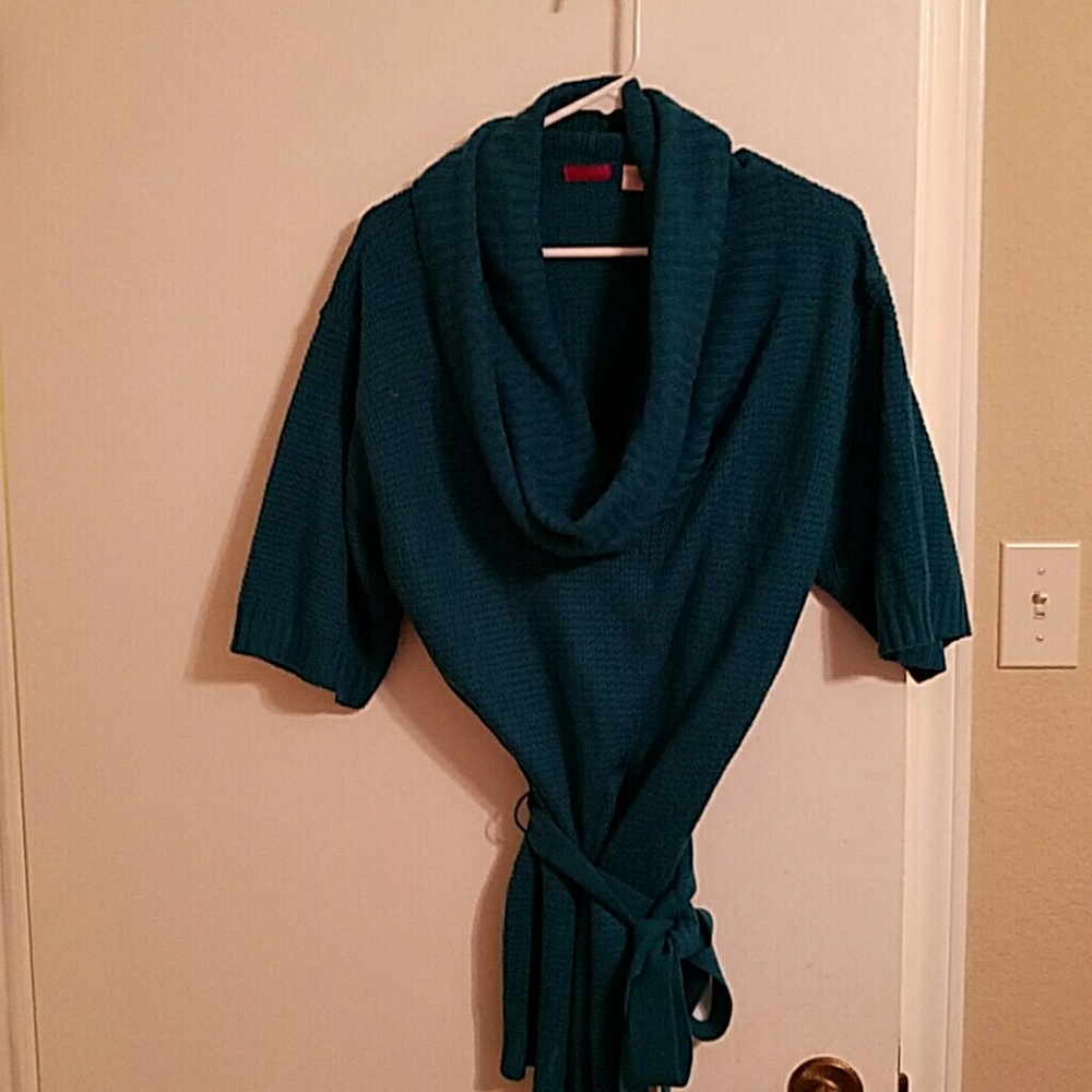 Belted Cowl Neck Sweater