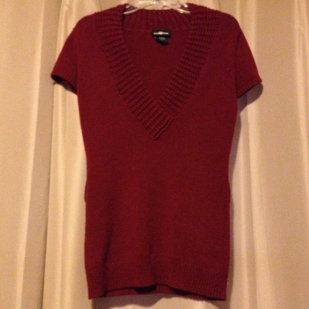 Maroon sweater dress