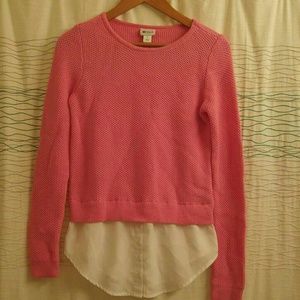 Stylus Pink & White Dress Sweater