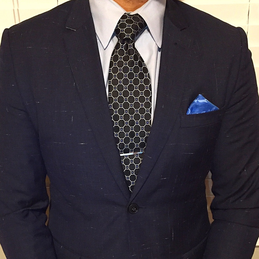 HPRobert Talbott Tie Geometric Pattern