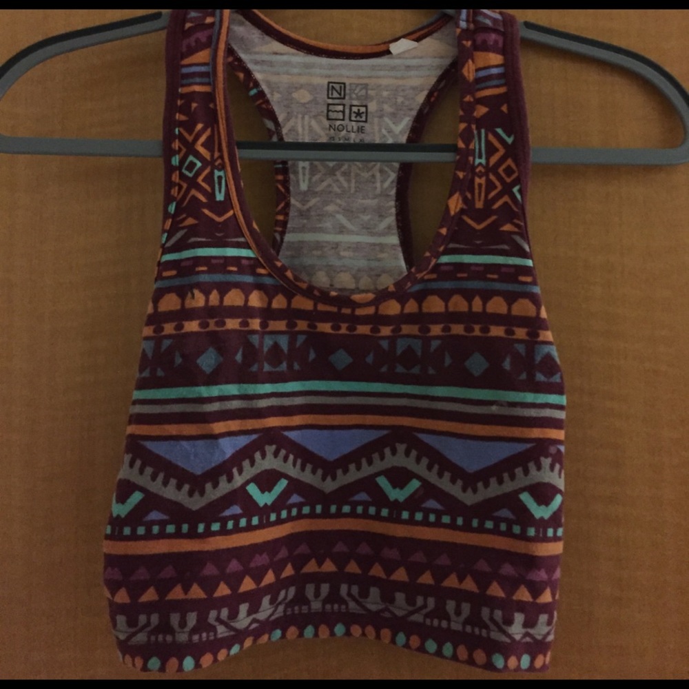 Tribal Print Crop Top