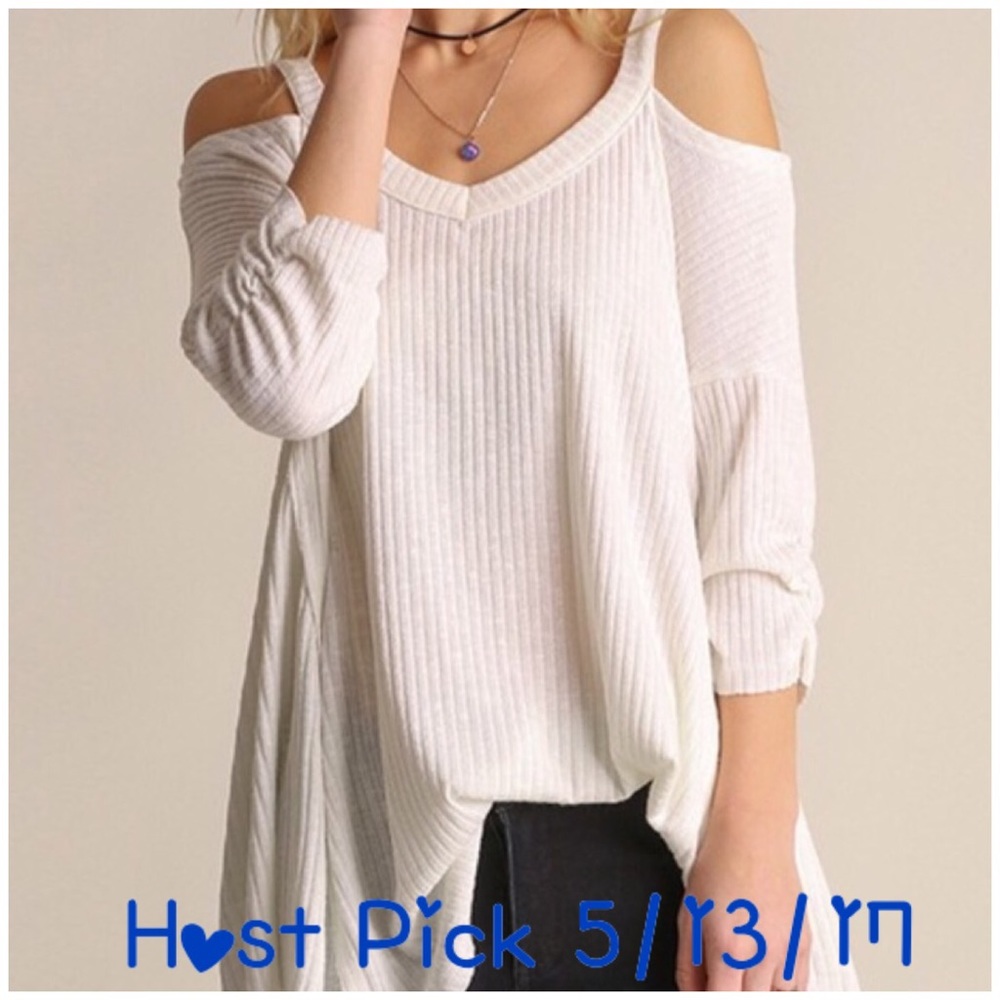 🔥SALE🔥3/4 Sleeve Open Shoulder Top