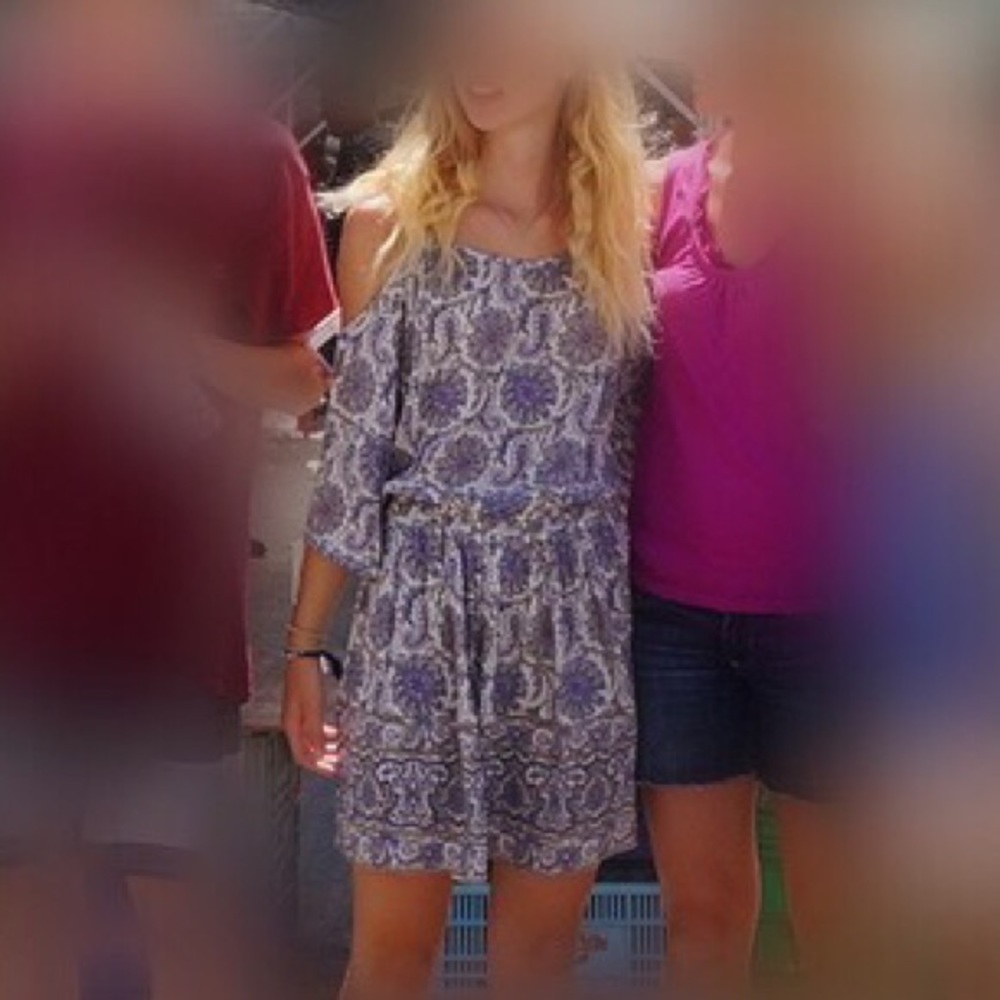 paisley peasant dress