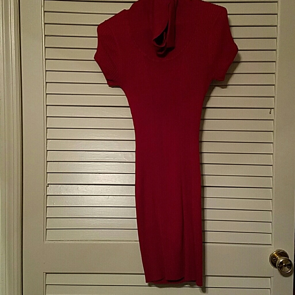 Make an offer - Red dress with cowl neck